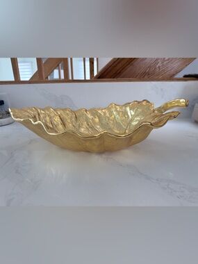 Michael Aram Metallic Gold Leaf Accent Bowl